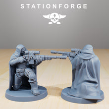 Load image into Gallery viewer, National Guard - Orkaz Hunters, mechanized infantry, post apocalyptic empire, usable for tabletop wargame.
