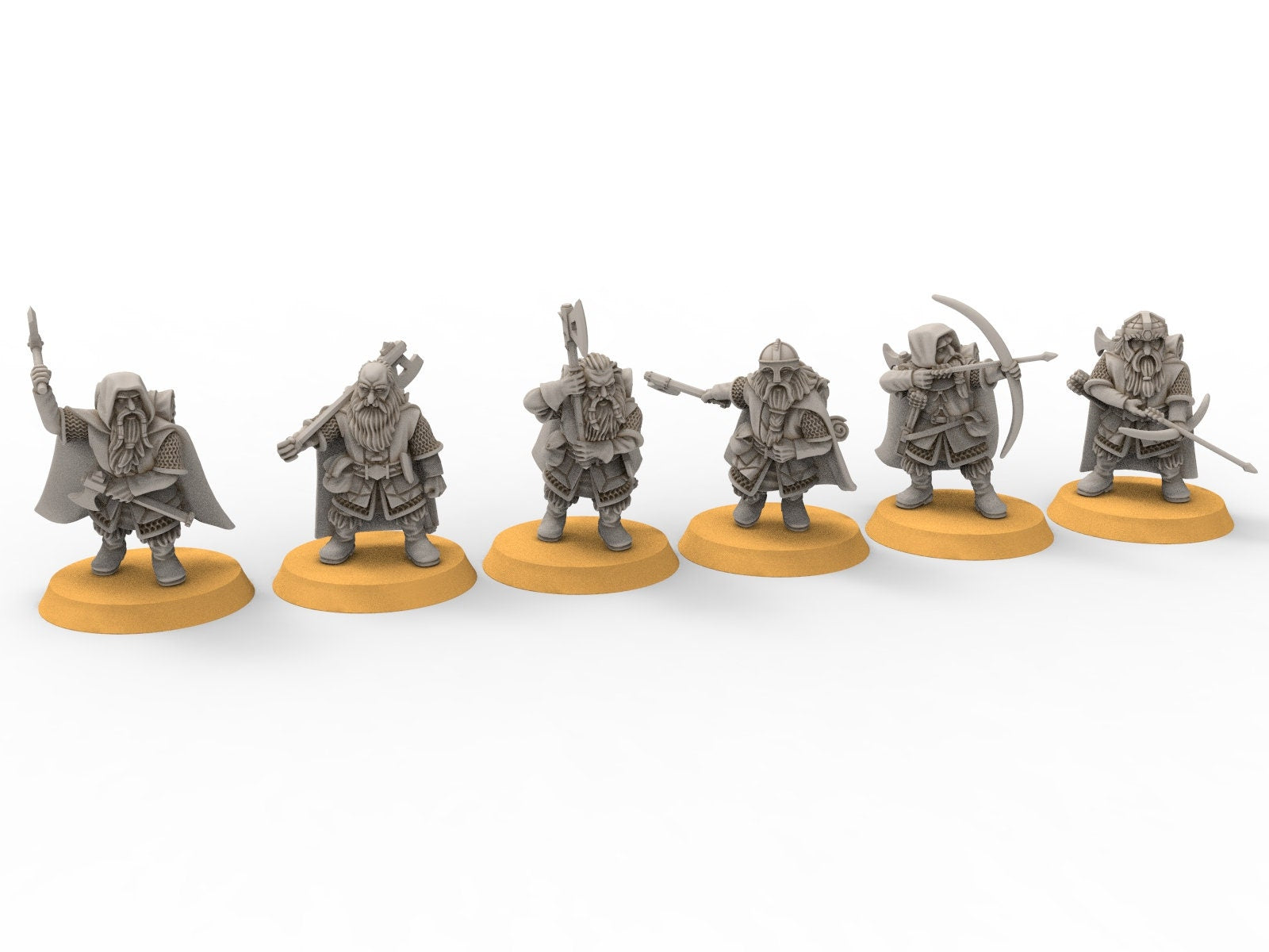 Dwarves - Mountain Ranger company, The Dwarfs of The Mountains, for Lotr, Medbury miniatures