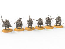 Load image into Gallery viewer, Dwarves - Mountain Ranger company, The Dwarfs of The Mountains, for Lotr, Medbury miniatures
