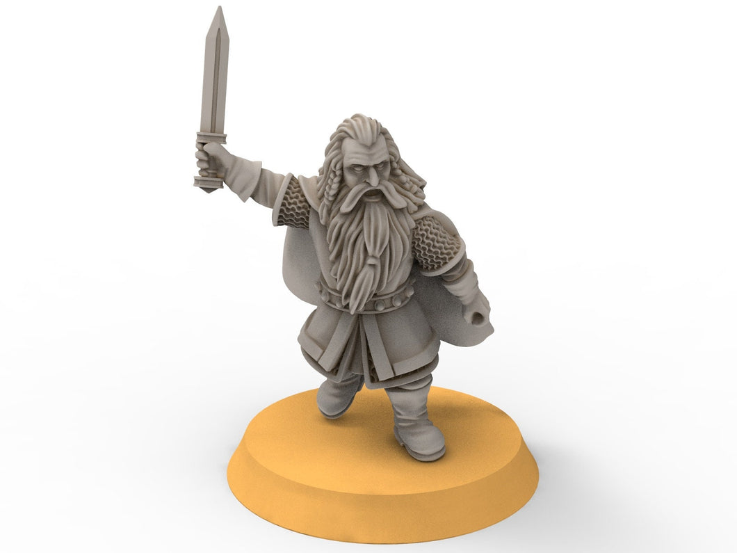 Dwarves - Mountain Travelling Dwarf, The Dwarfs of The Mountains, for Lotr, Medbury miniatures