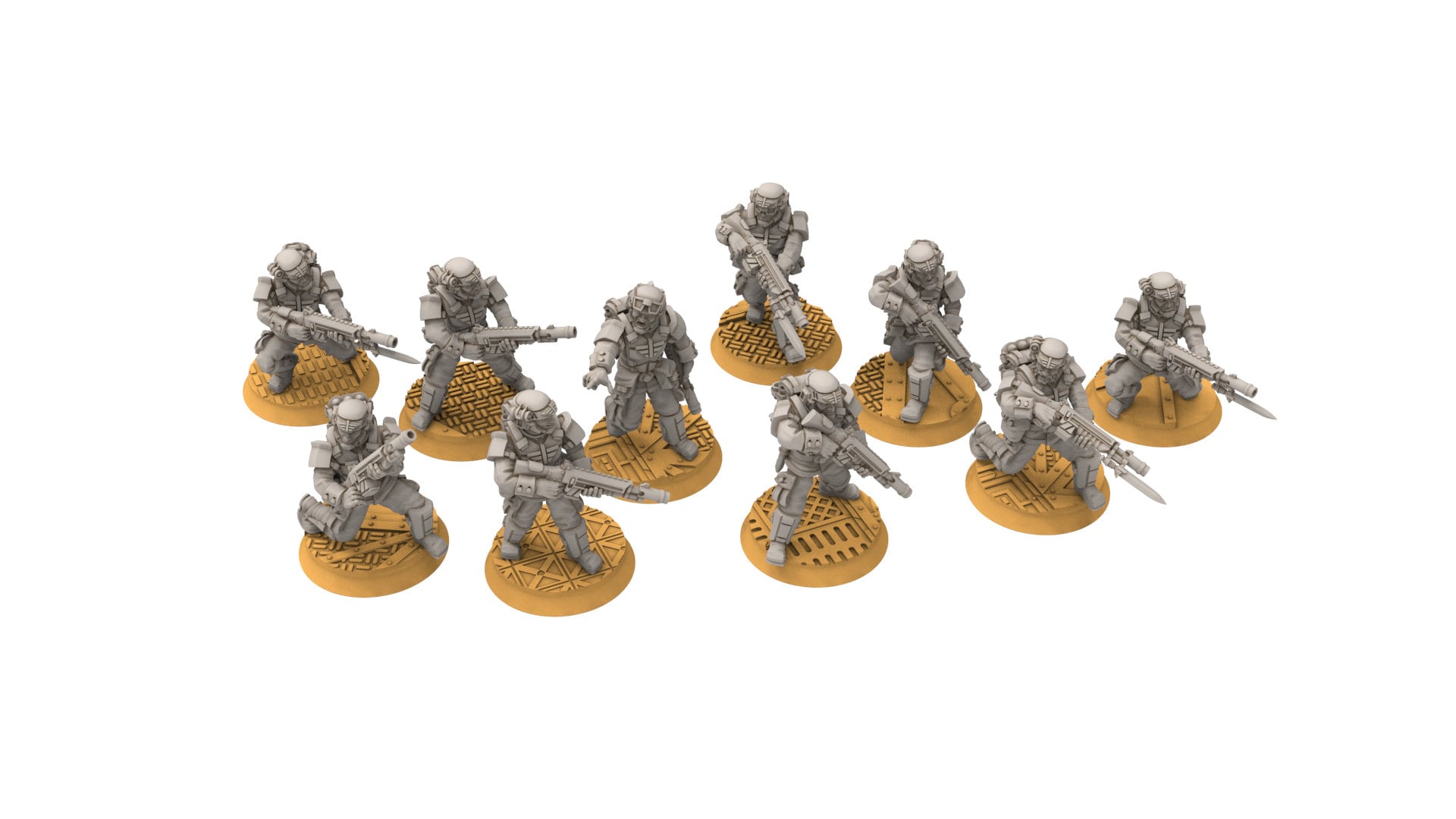 Rundsgaard - Main Troops, imperial infantry, post-apocalyptic empire, usable for tabletop wargame.