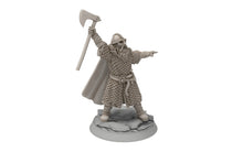 Load image into Gallery viewer, Wildmen - Wildmen heavy infantry Captains, Dun warriors warband, Middle rings miniatures for wargame D&amp;D, Lotr... Medbury miniatures
