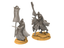 Load image into Gallery viewer, Undead Ghosts - Spectral mounted banner under the mountain, Undead traitors, Ghosts of the old world miniatures for wargame D&amp;D, Lotr...
