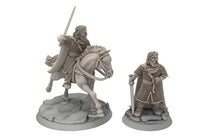 Load image into Gallery viewer, Rohan - King guards Huscarls Captain, Knight of Rohan,  the Horse-lords,  rider of the mark,  minis for wargame D&amp;D, Lotr...
