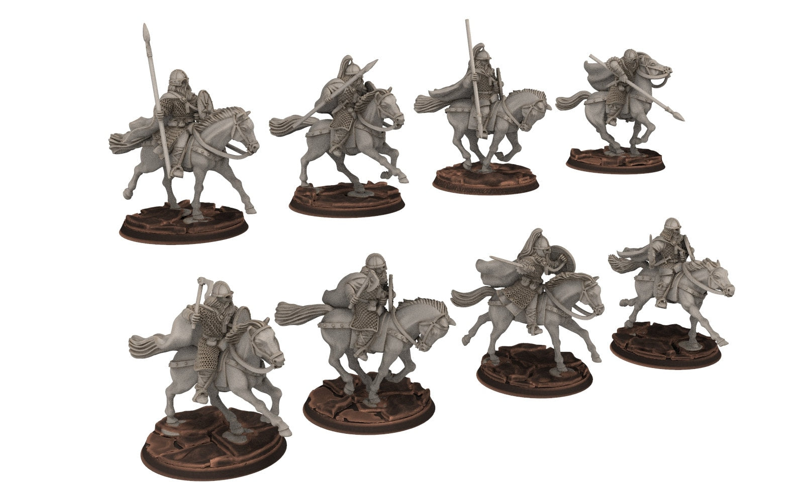 Rohan - Riders militia levee Cavalry, Knight of Rohan,  the Horse-lords,  rider of the mark,  minis for wargame D&D, Lotr...