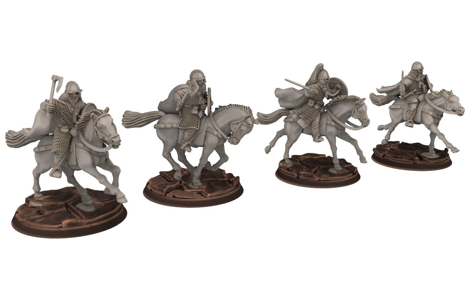 Rohan - Riders militia levee Cavalry, Knight of Rohan,  the Horse-lords,  rider of the mark,  minis for wargame D&D, Lotr...