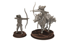 Load image into Gallery viewer, Rohan - Riders Scout infantry Avenger Cavalry, Knight of Rohan,  the Horse-lords,  rider of the mark,  minis for wargame D&amp;D, Lotr...
