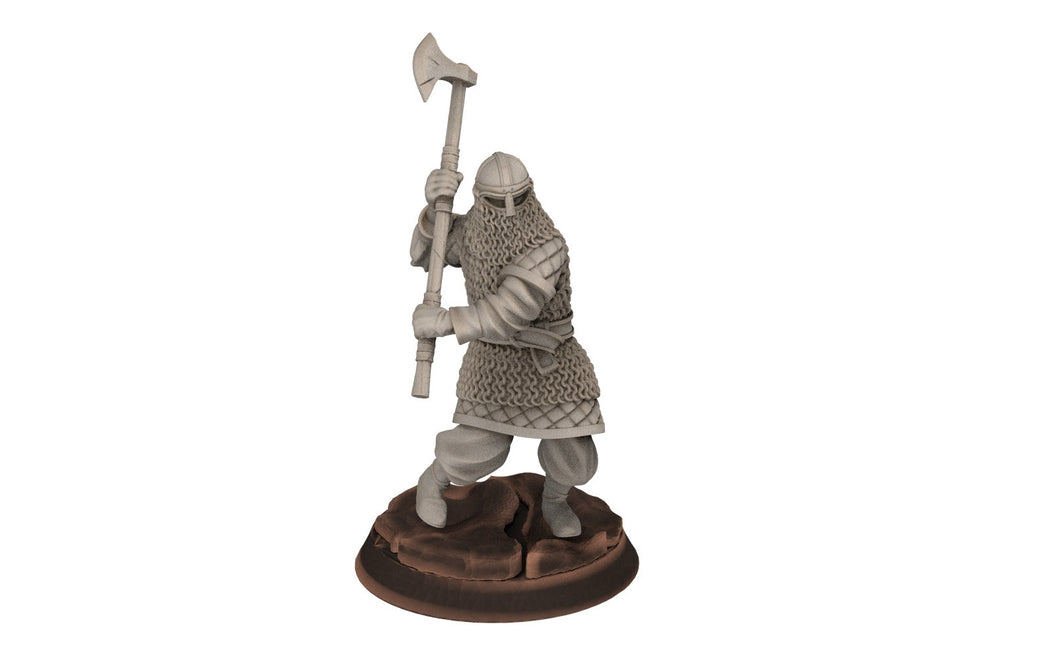 Rohan - Infantry Executioner Medieval, Knight of Rohan,  the Horse-lords,  rider of the mark,  minis for wargame D&D, Lotr...