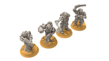 Load image into Gallery viewer, Rundsgaard - Command Squad and Officers, imperial infantry, post-apocalyptic empire, usable for tabletop wargame.
