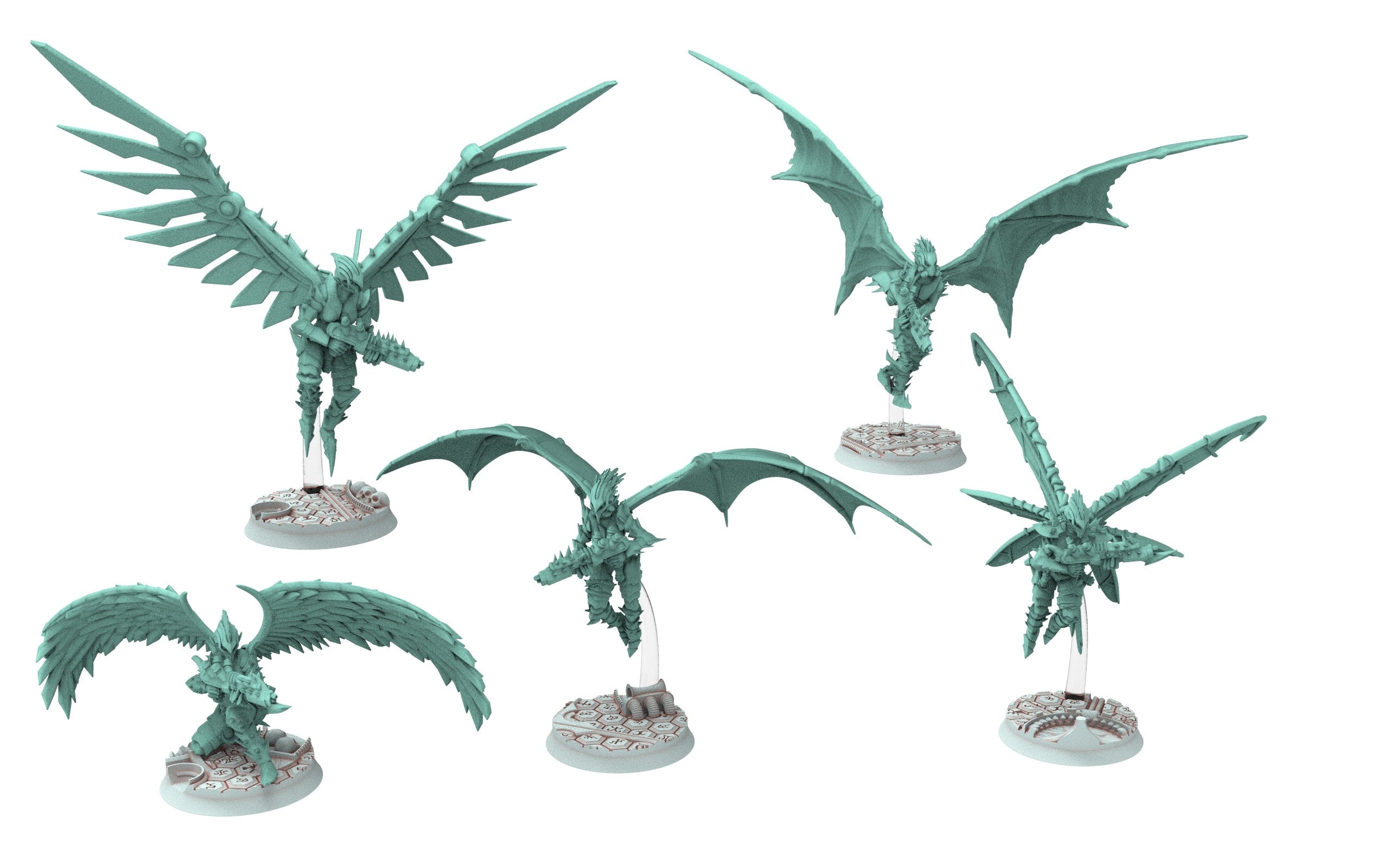 Dark city - Flying Cursed Scout warriors with wide range of heavy weapons Dark eldar drow