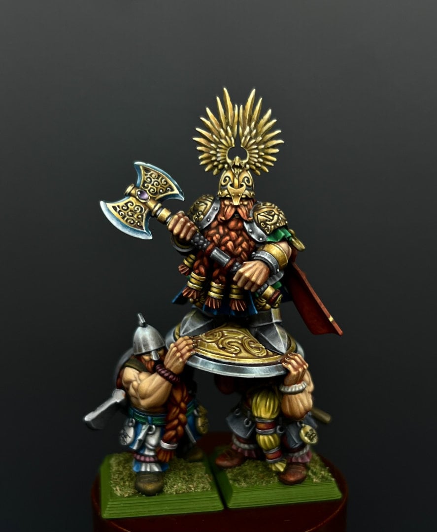 Dwarves - King Ulric on shield, Keeper of the Deep Mountains