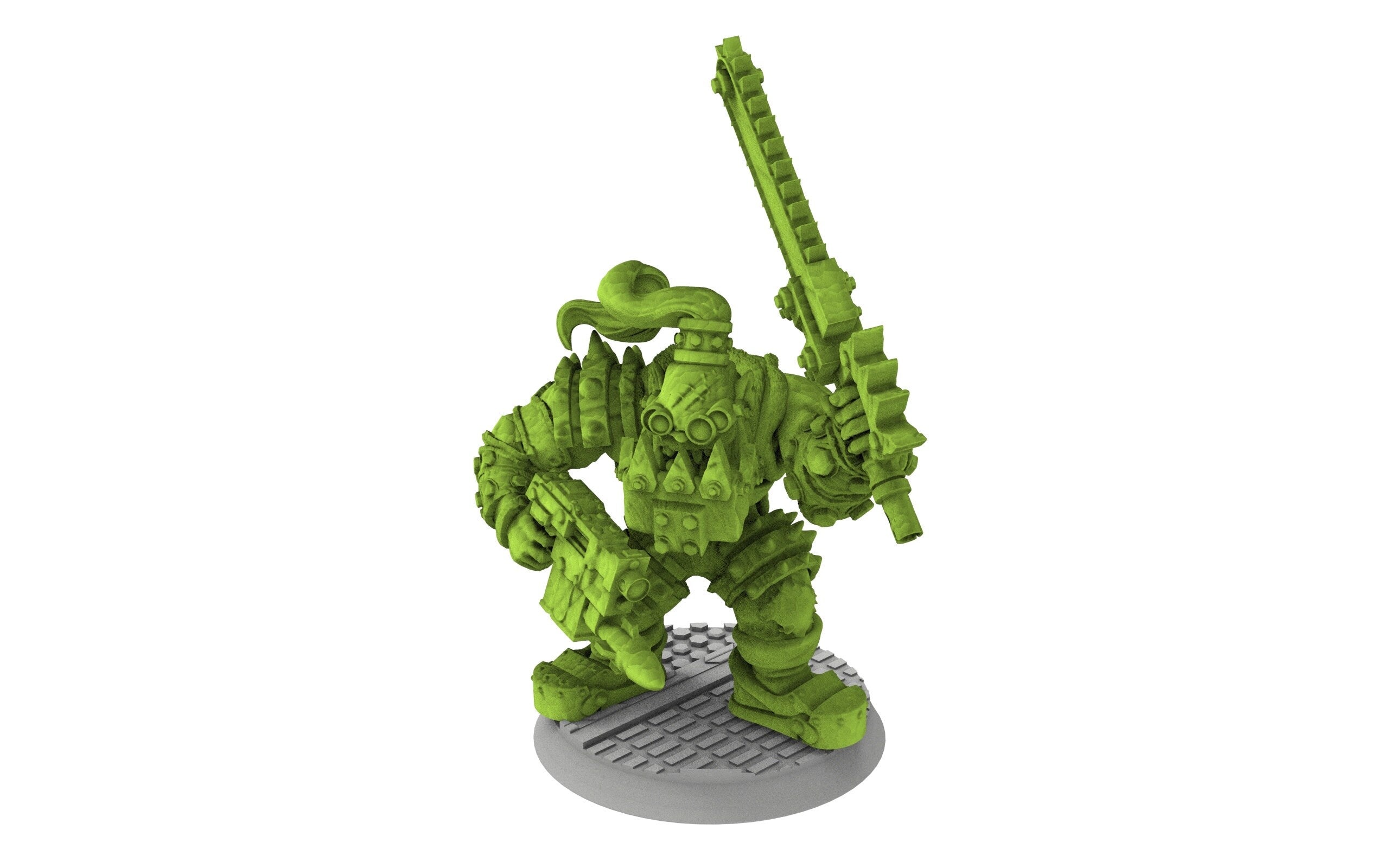 Green Skin - Savage Orc Warboyz from iceland planet green-skinned Warbands Modular Kit heads torso legs GGW