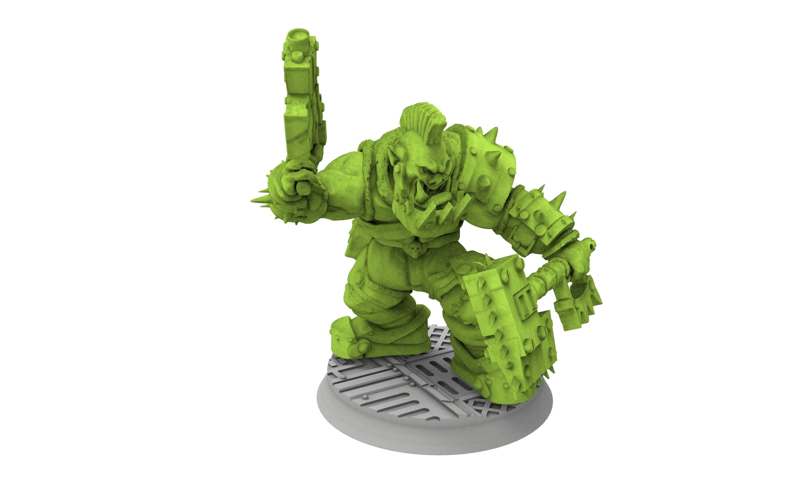 Green Skin - Savage Orc Warboyz from iceland planet green-skinned Warbands Modular Kit heads torso legs GGW