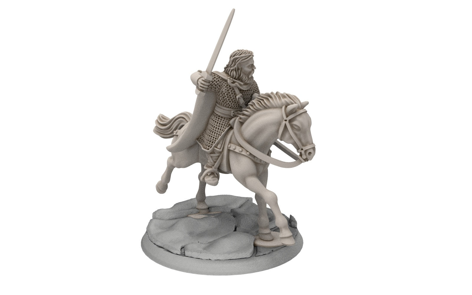 Rohan - King guards Huscarls Captain, Knight of Rohan,  the Horse-lords,  rider of the mark,  minis for wargame D&D, Lotr...