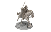 Load image into Gallery viewer, Rohan - King guards Huscarls Captain, Knight of Rohan,  the Horse-lords,  rider of the mark,  minis for wargame D&amp;D, Lotr...
