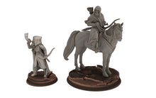 Load image into Gallery viewer, Rohan - Riders Scout infantry Marksman Cavalry, Knight of Rohan,  the Horse-lords,  rider of the mark,  minis for wargame D&amp;D, Lotr...
