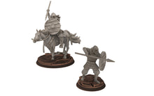 Load image into Gallery viewer, Rohan - Riders Scout infantry Avenger Cavalry, Knight of Rohan,  the Horse-lords,  rider of the mark,  minis for wargame D&amp;D, Lotr...
