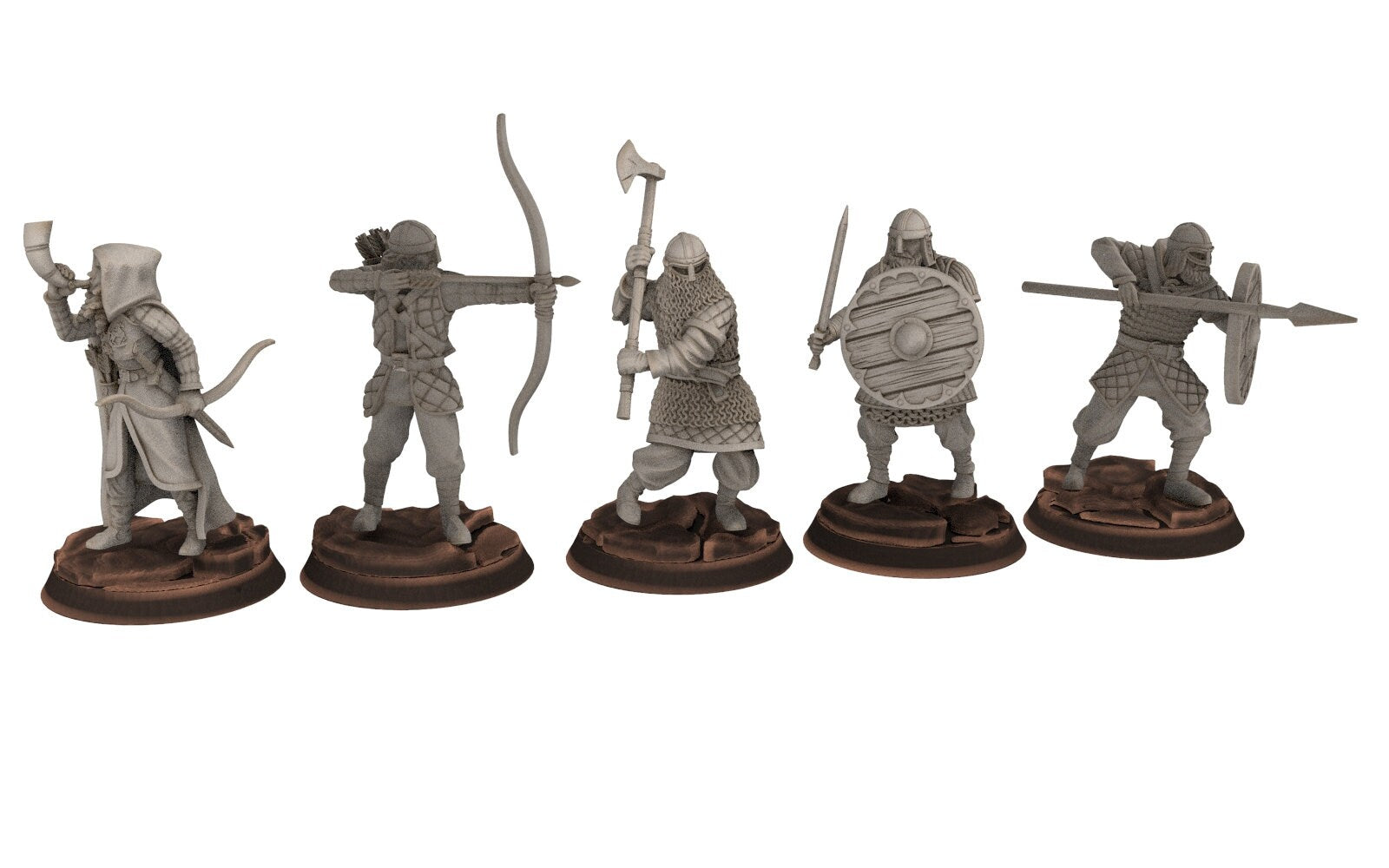 Rohan - Infantry Executioner Medieval, Knight of Rohan,  the Horse-lords,  rider of the mark,  minis for wargame D&D, Lotr...