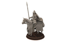 Load image into Gallery viewer, Rohan - King guards Huscarl Mounted + foot Bodyguard, Knight of Rohan,  the Horse-lords,  rider of the mark,  minis for wargame D&amp;D, Lotr...
