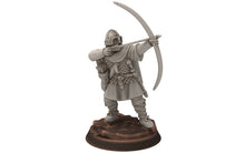 Load image into Gallery viewer, Rohan - Mounted Hengstland archers, marksman Knight of Rohan,  the Horse-lords,  rider of the mark,  minis for wargame D&amp;D, Lotr...
