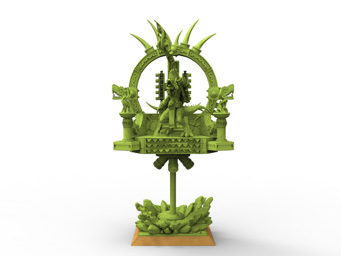 Lost temple - Skink on Palanquin usable for Oldhammer, battle, king of wars, 9th age