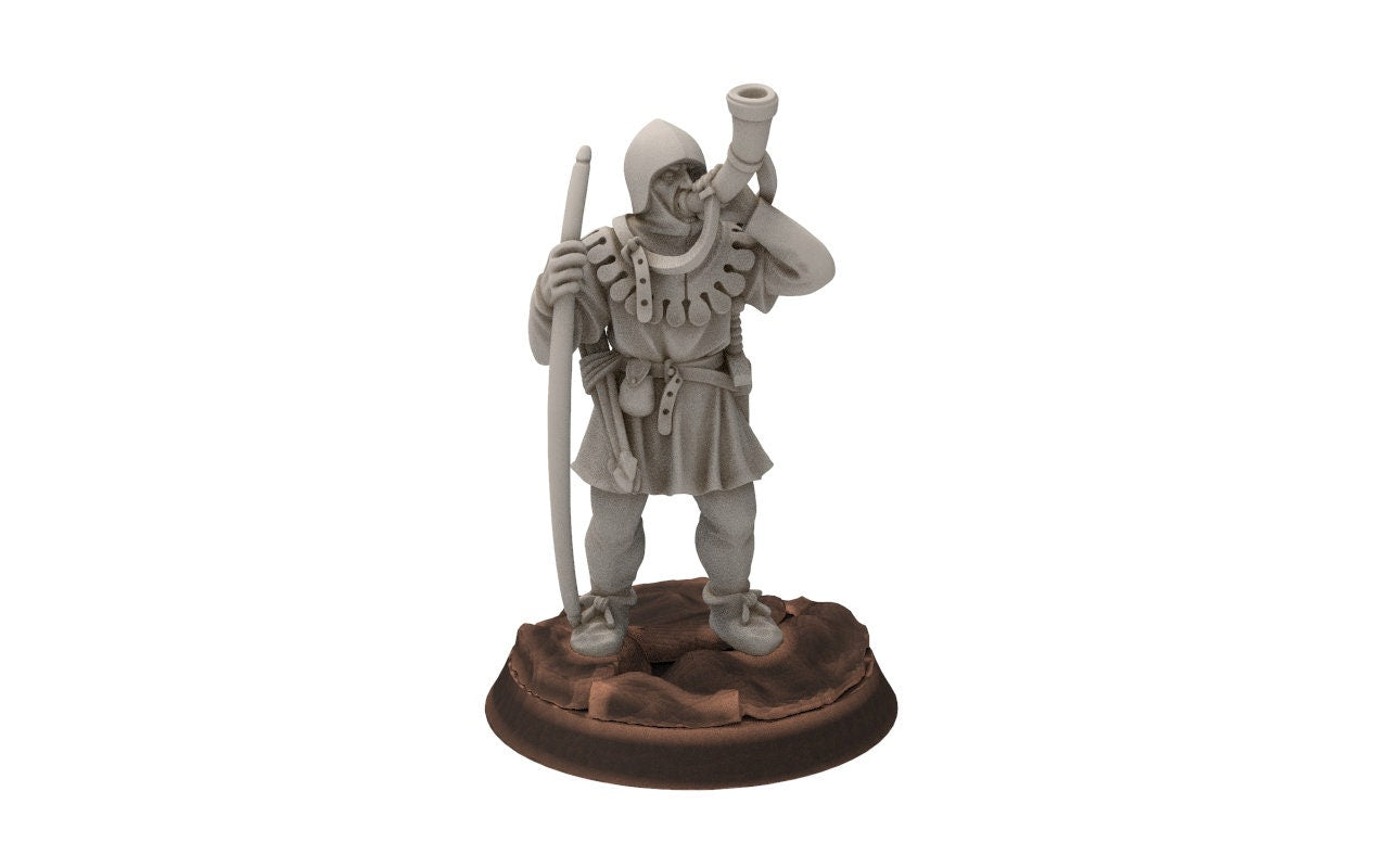 Ruffians - Bowmen archers infantry, Thief of the woods warband, scouring Middle rings miniatures for wargame D&D, Lotr... Medbury miniatures