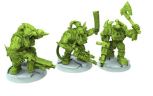 Load image into Gallery viewer, Green Skin - Savage Orc Warboyz from iceland planet green-skinned Warbands Modular Kit heads torso legs GGW
