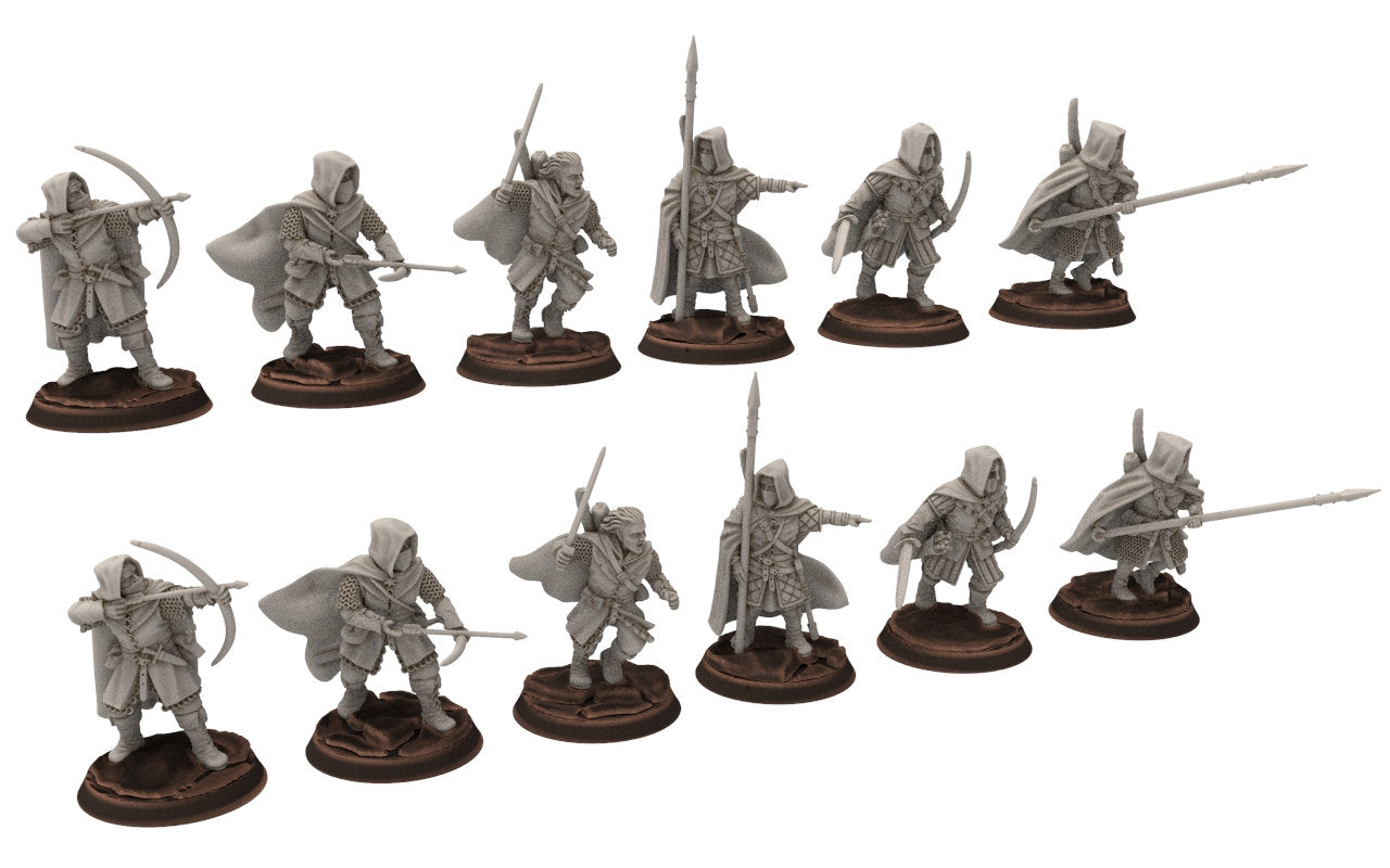 Ornor - Rangers Army bundle of the North, Protectors of the Shire, Dune Din, Merbury, Bowmen, Scouts miniatures for wargame D&D, Lotr...