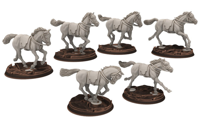 Ornor - Ranger galloping Horses of the North, Protectors of the Shire, Dune Din, Merbury, Bowmen, Scouts miniatures for wargame D&D, Lotr...