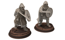 Load image into Gallery viewer, Wildmen - Wildmen heavy infantry with shields, Dun warriors warband, Middle rings miniatures for wargame D&amp;D, Lotr... Medbury miniatures
