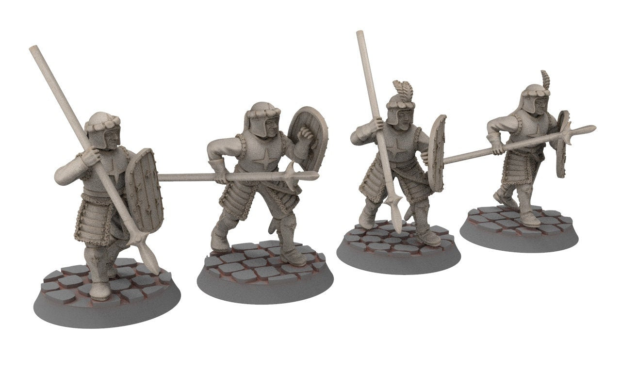 Ornor - spearmen of the Lost Kingdom of the North,  Dune Din, Misty Mountains, miniatures for wargame D&D, Lotr...