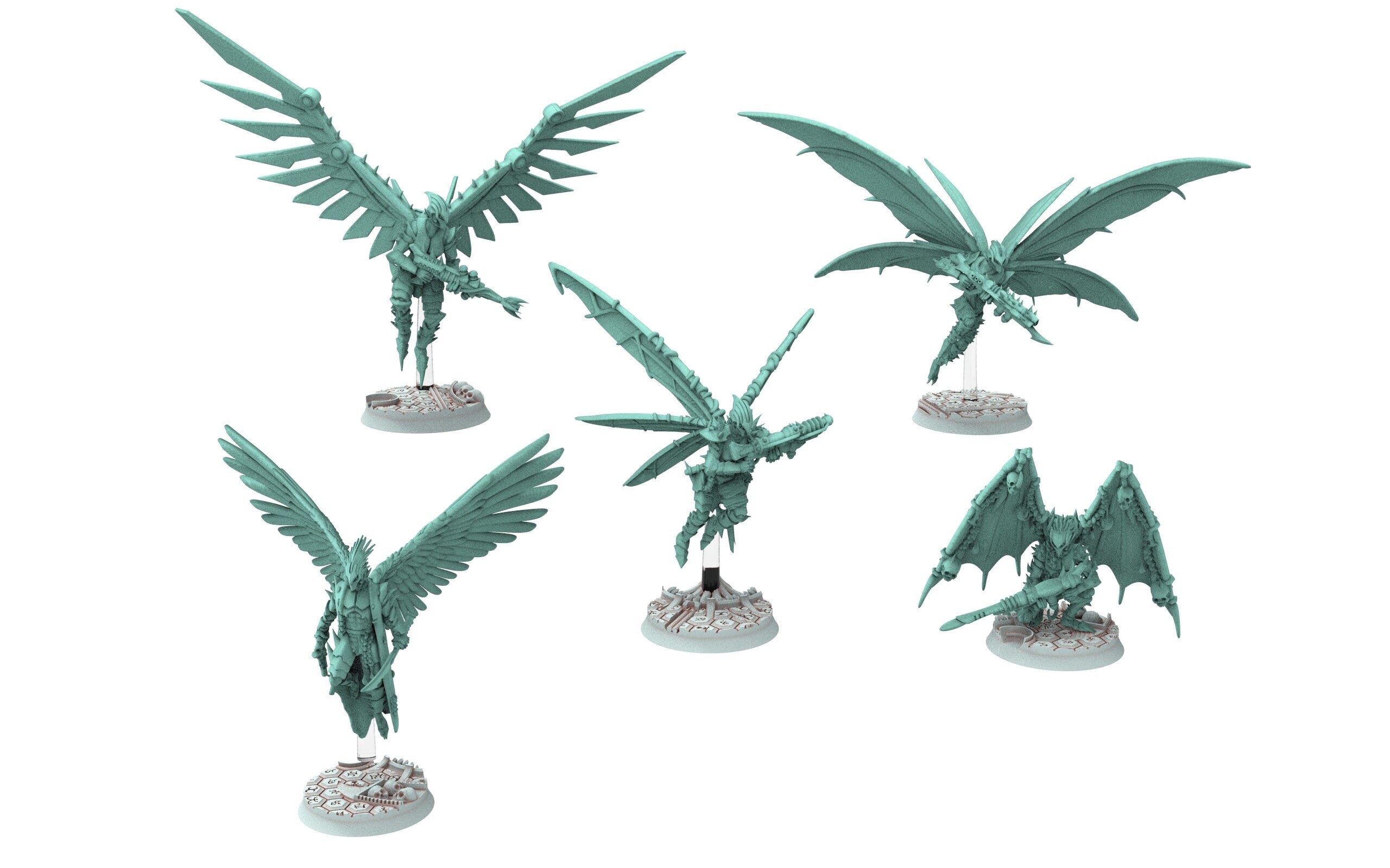 Dark city - Flying Cursed Scout warriors with wide range of heavy weapons Dark eldar drow