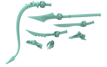 Load image into Gallery viewer, Dark city - Flying Cursed Scout warriors Boss Captain Dark eldar drow
