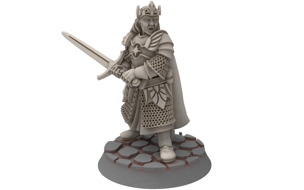 Ornor - Aethelion, King of the Lost Kingdom of the North,  Dune Din, Misty Mountains, miniatures for wargame D&D, Lotr...