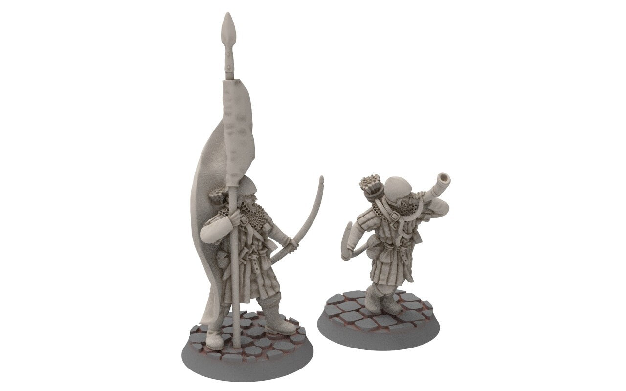 Gandor - Fief levy bowmen, minis for wargame D&D, Lotr...