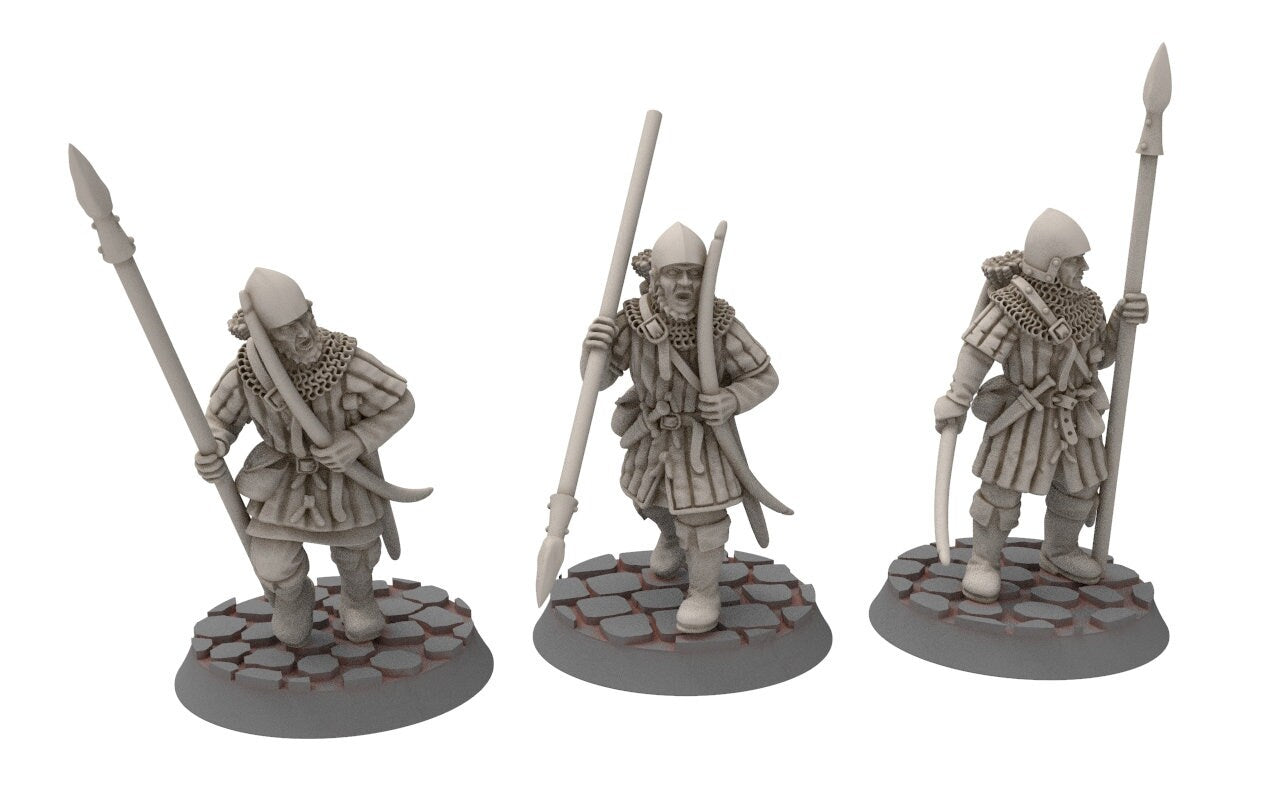 Gandor - Fief levy bowmen, minis for wargame D&D, Lotr...