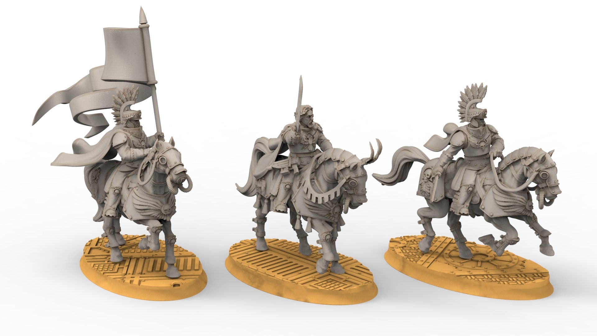 Grimguard - Banner guard, empire post apocalyptique, utilisable pour tabletop wargame.