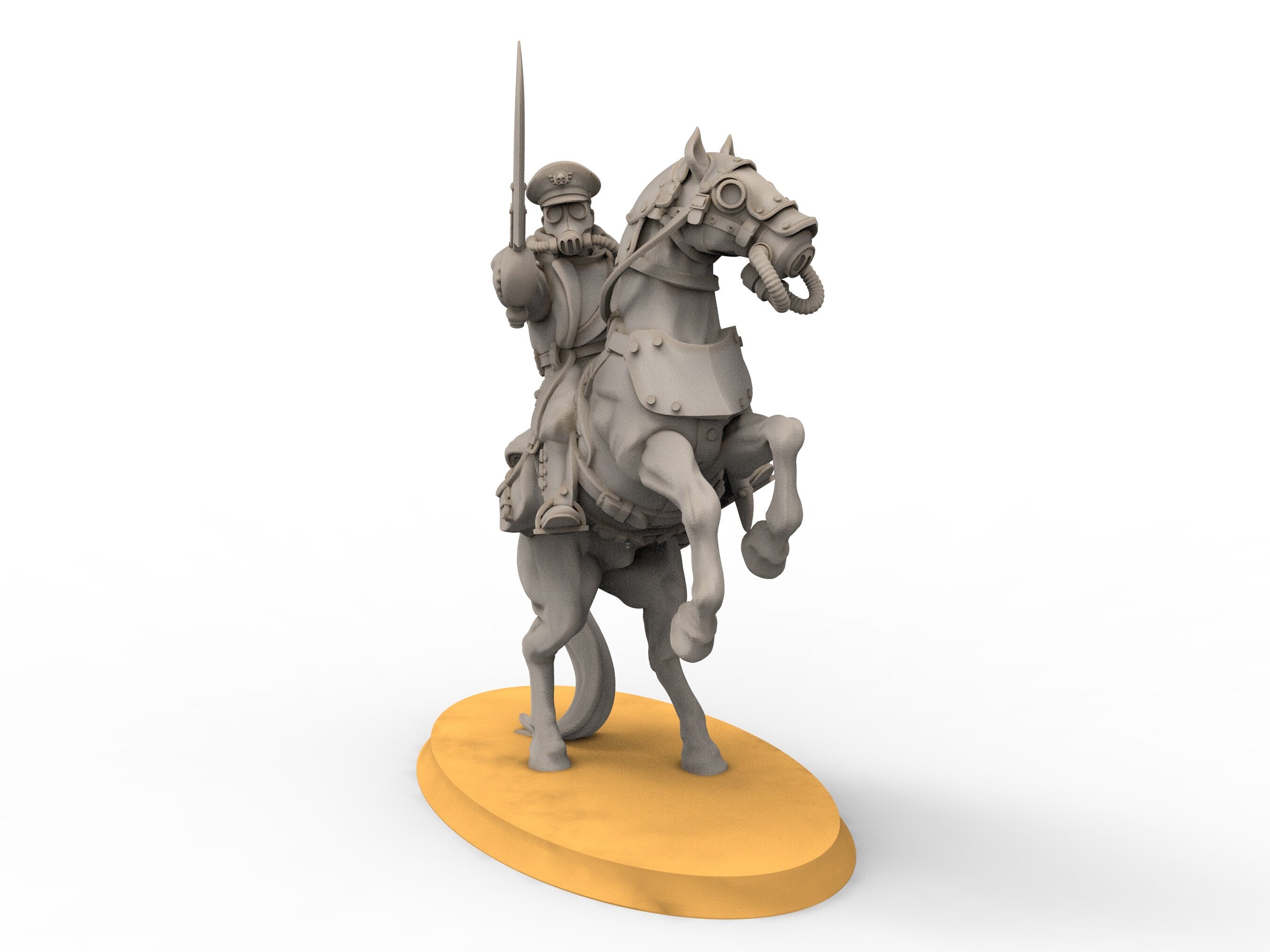 Grimguard - Cavalry with Spears, empire post apocalyptique, utilisable pour tabletop wargame.