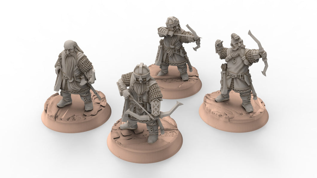 Dwarves - Kalak Bowmen, The Dwarfs of The Mountains, for Lotr, Khurzluk Miniatures