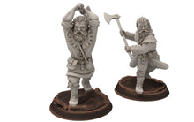 Load image into Gallery viewer, Ruffians - Lumberjacks infantry, Thief of the woods warband, scouring Middle rings miniatures for wargame D&amp;D, Lotr... Medbury miniatures
