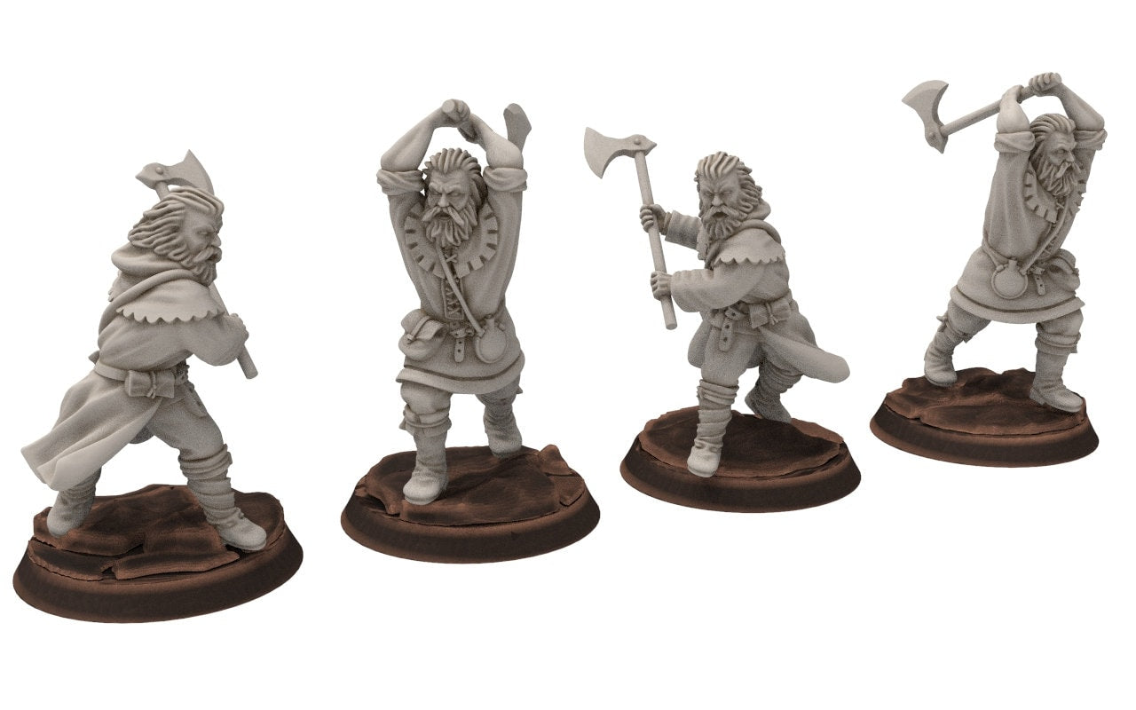 Ruffians - Lumberjacks infantry, Thief of the woods warband, scouring Middle rings miniatures for wargame D&D, Lotr... Medbury miniatures