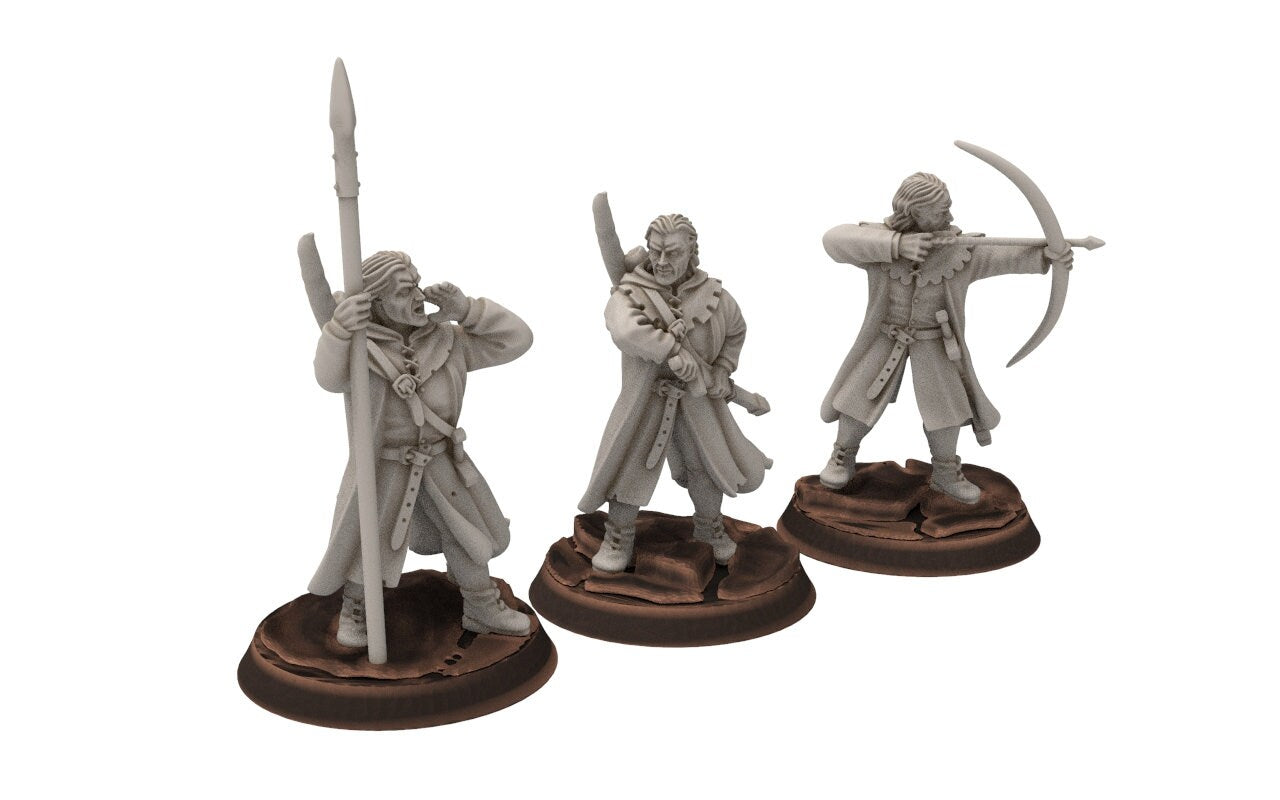 Ornor - Rangers of the North, Protectors of the Shire, Dune Din, Merbury, Bowmen, Scouts miniatures for wargame D&D, Lotr...