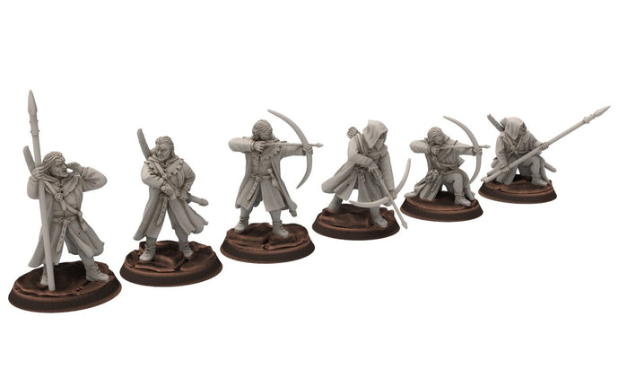 Ornor - Rangers of the North, Protectors of the Shire, Dune Din, Merbury, Bowmen, Scouts miniatures for wargame D&D, Lotr...