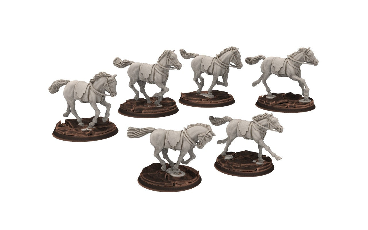 Ornor - Ranger galloping Horses of the North, Protectors of the Shire, Dune Din, Merbury, Bowmen, Scouts miniatures for wargame D&D, Lotr...