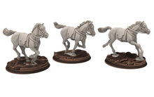 Load image into Gallery viewer, Ornor - Ranger galloping Horses of the North, Protectors of the Shire, Dune Din, Merbury, Bowmen, Scouts miniatures for wargame D&amp;D, Lotr...
