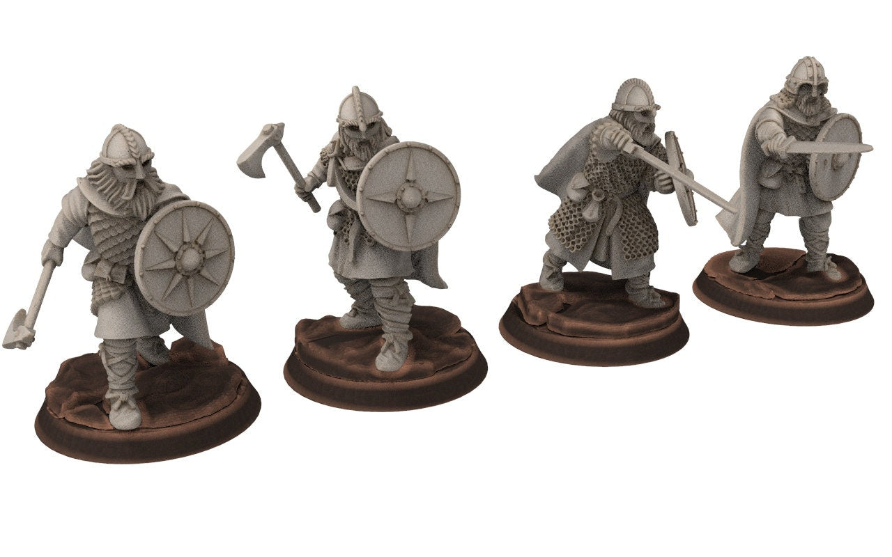 Wildmen - Wildmen heavy infantry Banner, Dun warriors warband, Middle rings miniatures for wargame D&D, Lotr... Medbury miniatures