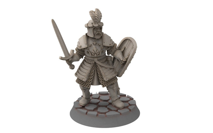 Ornor - General of the Lost Kingdom of the North,  Dune Din, Misty Mountains, miniatures for wargame D&D, Lotr...