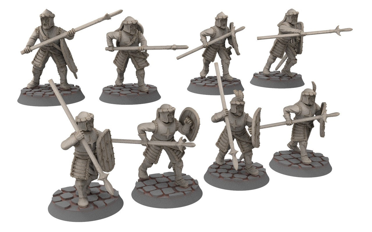 Ornor - spearmen of the Lost Kingdom of the North,  Dune Din, Misty Mountains, miniatures for wargame D&D, Lotr...