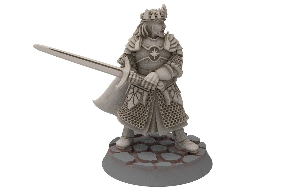 Ornor - Aethelion, King of the Lost Kingdom of the North,  Dune Din, Misty Mountains, miniatures for wargame D&D, Lotr...