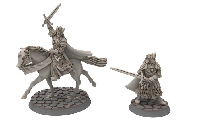 Ornor - Aethelion, King of the Lost Kingdom of the North,  Dune Din, Misty Mountains, miniatures for wargame D&D, Lotr...